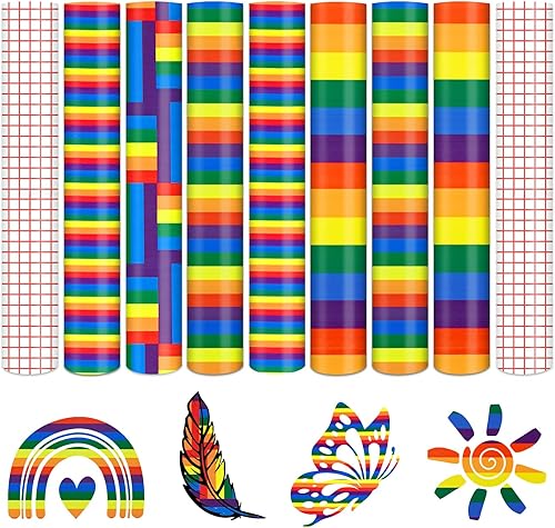 Miniatura 13 de Tintnut Vinilo permanente con patrón de mapa retro, 10 hojas de 12 x 10 pulgadas, vinilo adhesivo permanente de estilo retro para máquina de cortar,