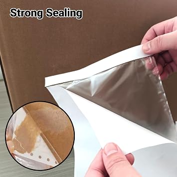 500Pcs Packing List Envelopes, 9.5 x 12 Waterproof Packing Pouches Envelope, Clear Self-Adhesive Packing Enclosed Bags Fit for 8.5x11 inch Mailing Slips Invoice Label Shipping