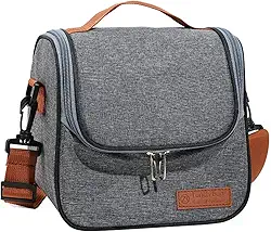 BOLSA TERMICA, MARMITA, PEQUENA, LANCHEIRA, ALÇA OMBRO, TRABALHO, PASSEIO ACADEMIA, PRETA, ESCOLA (Cinza)