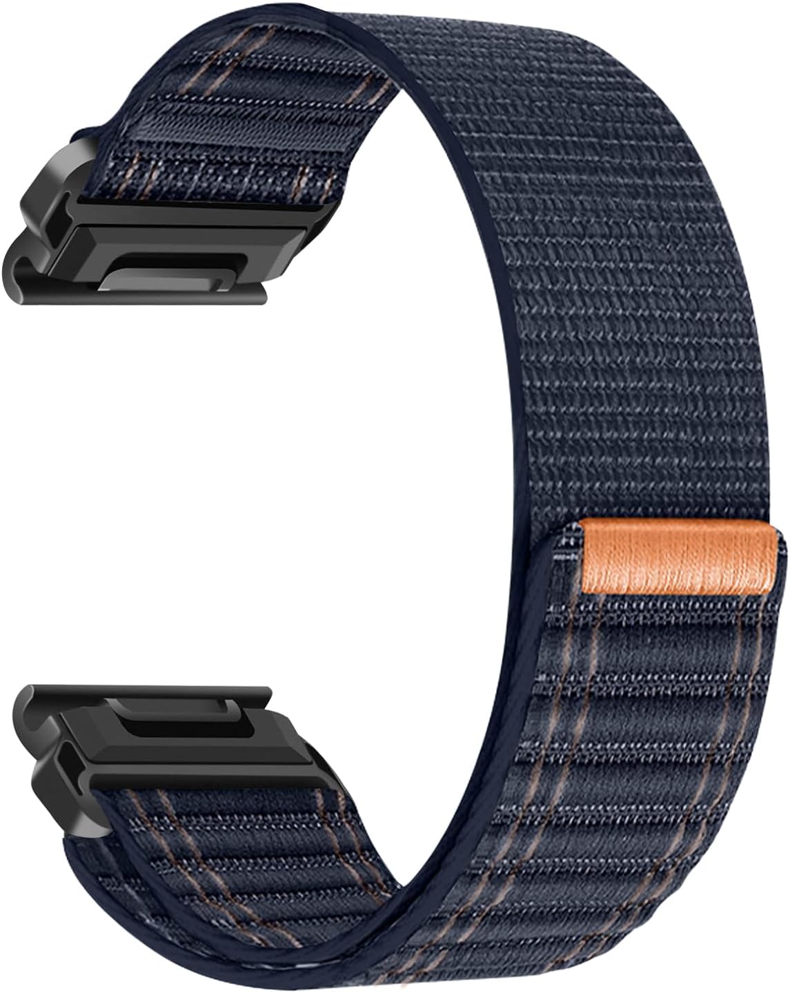 Nylon Watch Band for Garmin Fenix 8 Fenix E 47mm/Fenix 7/7 Pro/6/6 Pro/5/5 Plus, Forerunner 965/945/Approach S70/S62/S60/Epix 2 Pro 47mm, Wristband Replacement Strap for Garmin QuickFit 22mm,Dark Blue