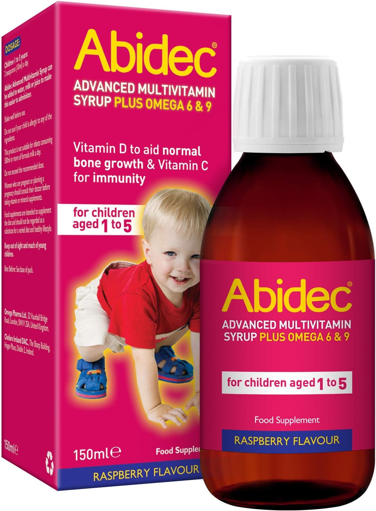 Advanced Multivitamin Syrup Plus Omega 6 & 9 Raspberry Flavour - 150ml