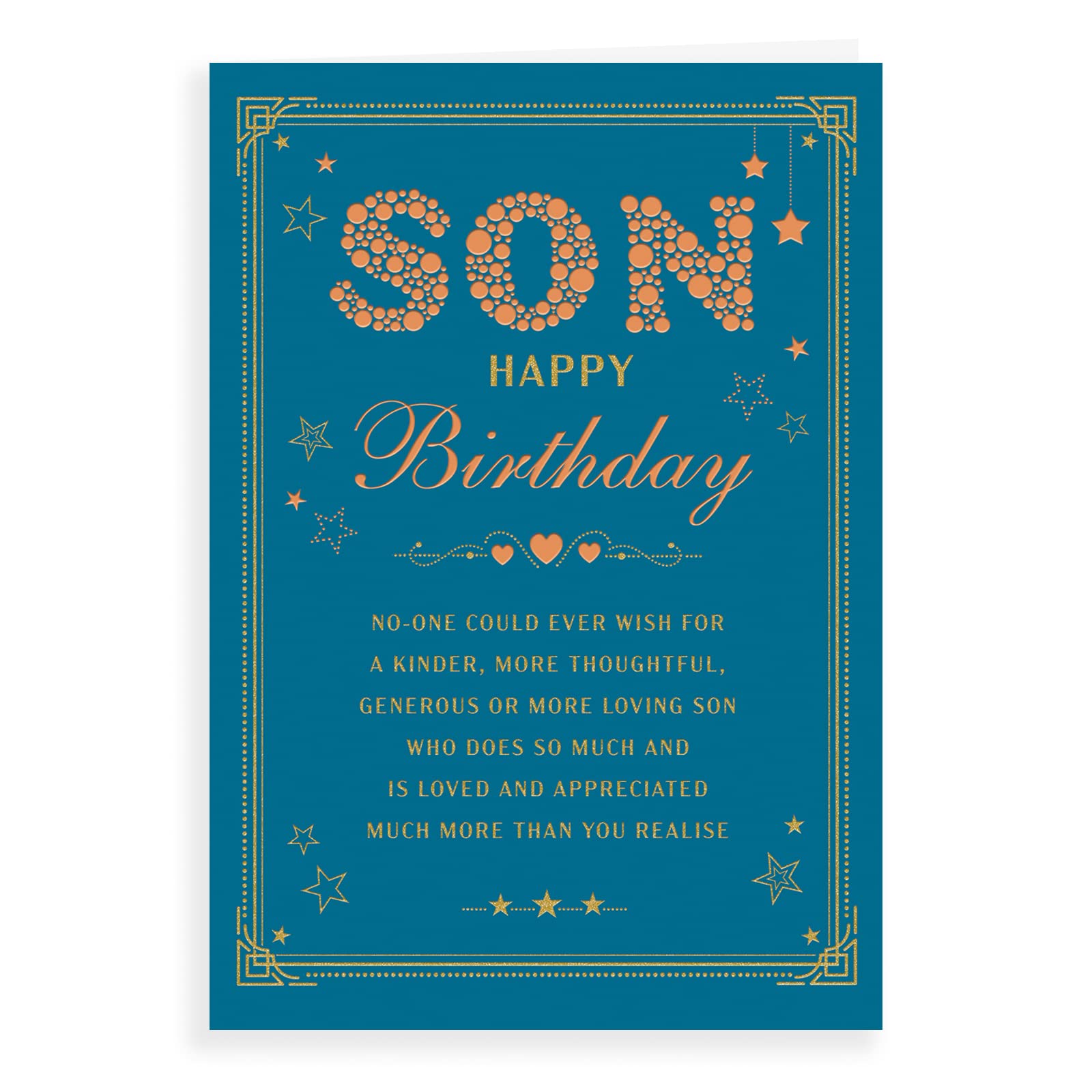 Piccadilly Greetings Regal Publishing Classic Birthday Card Son - 9 x 6 inches