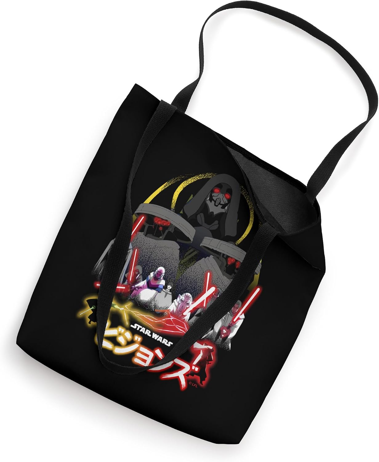 Star Wars Visions The Ninth Jedi Group Shot Logo Tote Bag