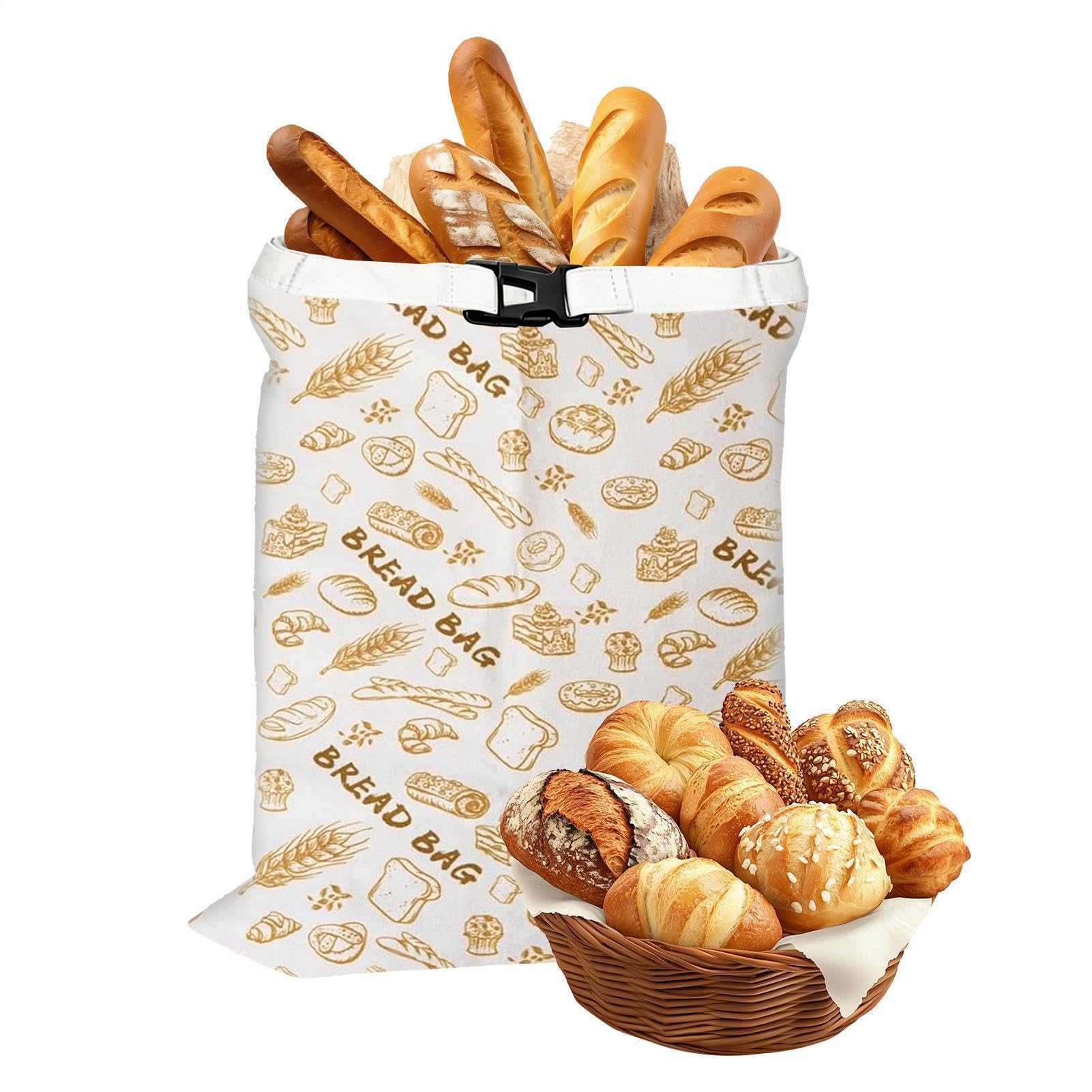 Sacchetti per Pane con Pasta Madre 2 Pezzi Contenitori Riutilizzabili | Sacchetti Per Pane A Lievitazione Naturale Casa Cucina Quotidiana Cottura Conservazione Alimenti Spesa Outdoor