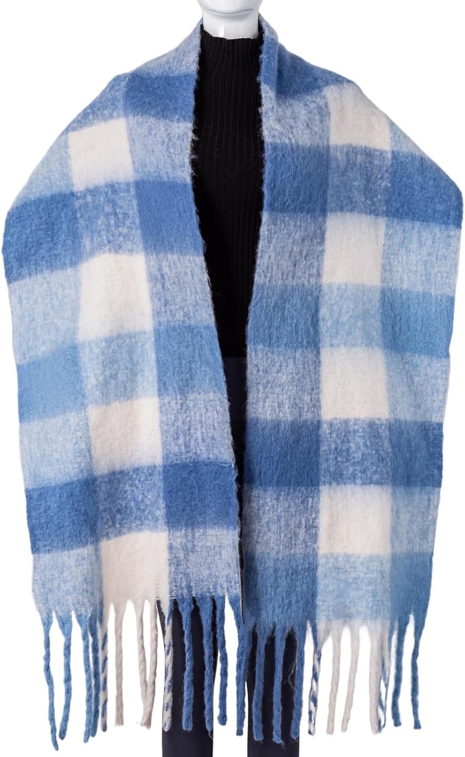 Winter Women Chunky Scarf Warm Blanket Big Thick Large Oversized Wrap Colorful Long Solid Scarves - Image 2