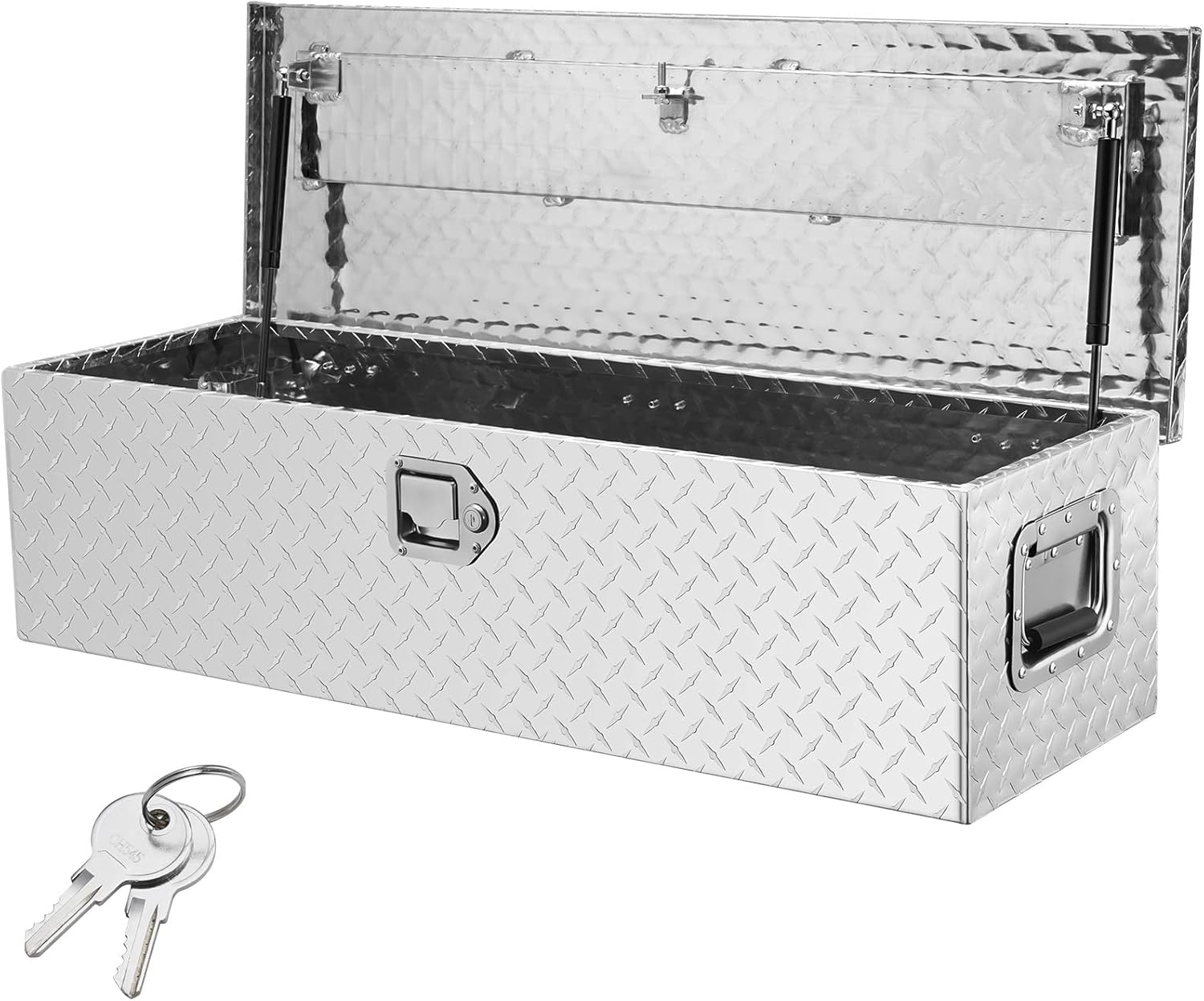 VEVOR Heavy Duty Aluminum Truck Bed Tool Box, Diamond Plate