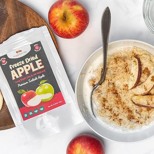 Miniatura 3 de Huggiberries Rebanadas de manzana liofilizadas 0.35 onzas (paquete de 6) aperitivos de frutas deliciosos y saludables sin gluten, bajos en
