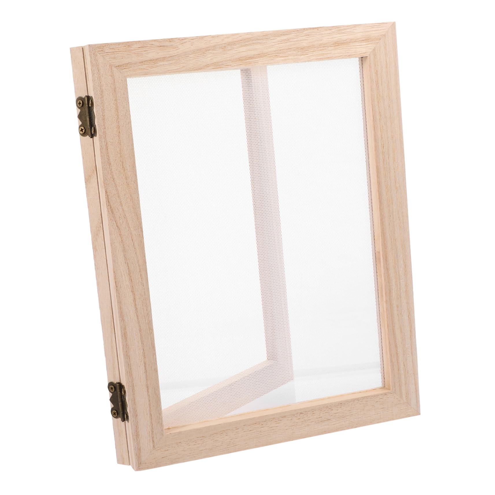 NUOBESTY Craft Wooden Frame 2-Layer Paper Handmade Wooden Screen 19x25cm Safe Recyclable for Boys and Girls' DIY Projects