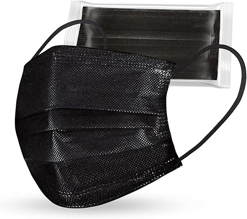 80 piezas Embalaje sellado al vacío Tomorotec máscaras protectoras desechables negro