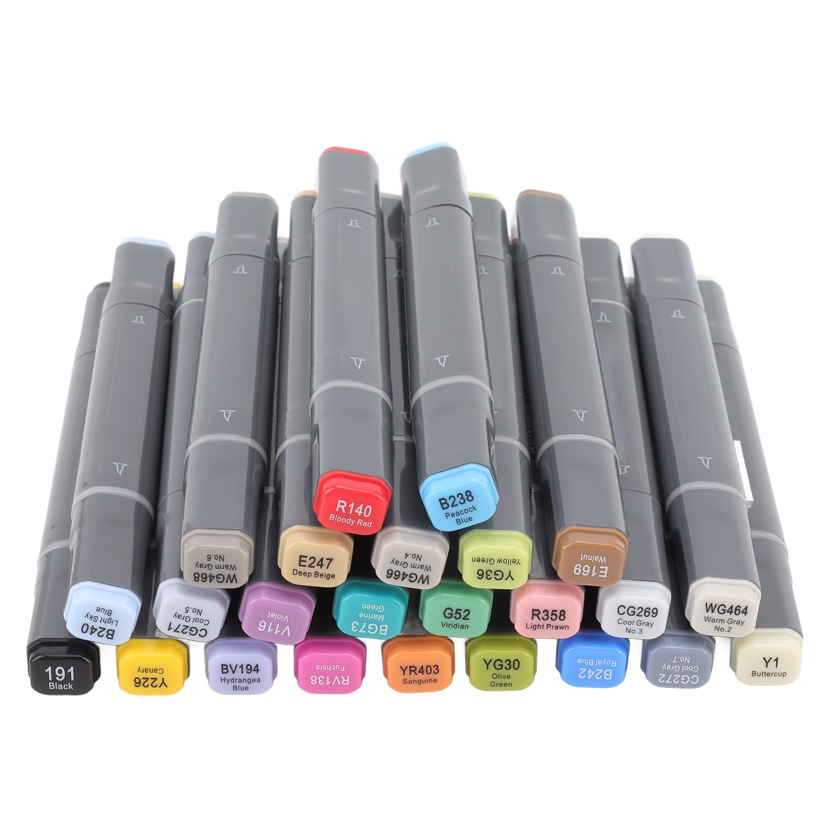 Pennarello 24 colori Penne per pittura ad acquerello Pennino morbido per scrivere disegni