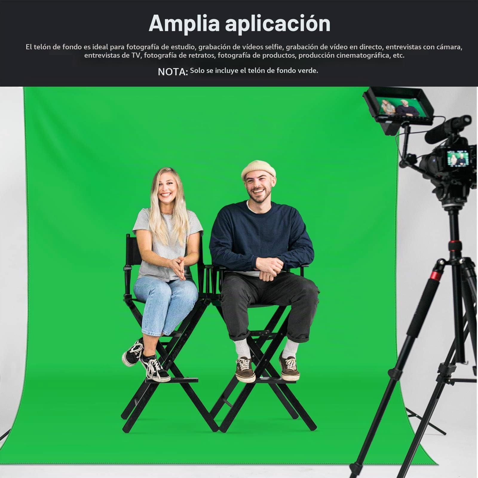 Neewer® Pro 10 x 20 pies / 3 x 6M Plegable Telón de Fondo de 100% Pura Muselina para Estudio fotográfico Fondo fotográfico para Fotografía, Vídeo y Televisión (Verde)