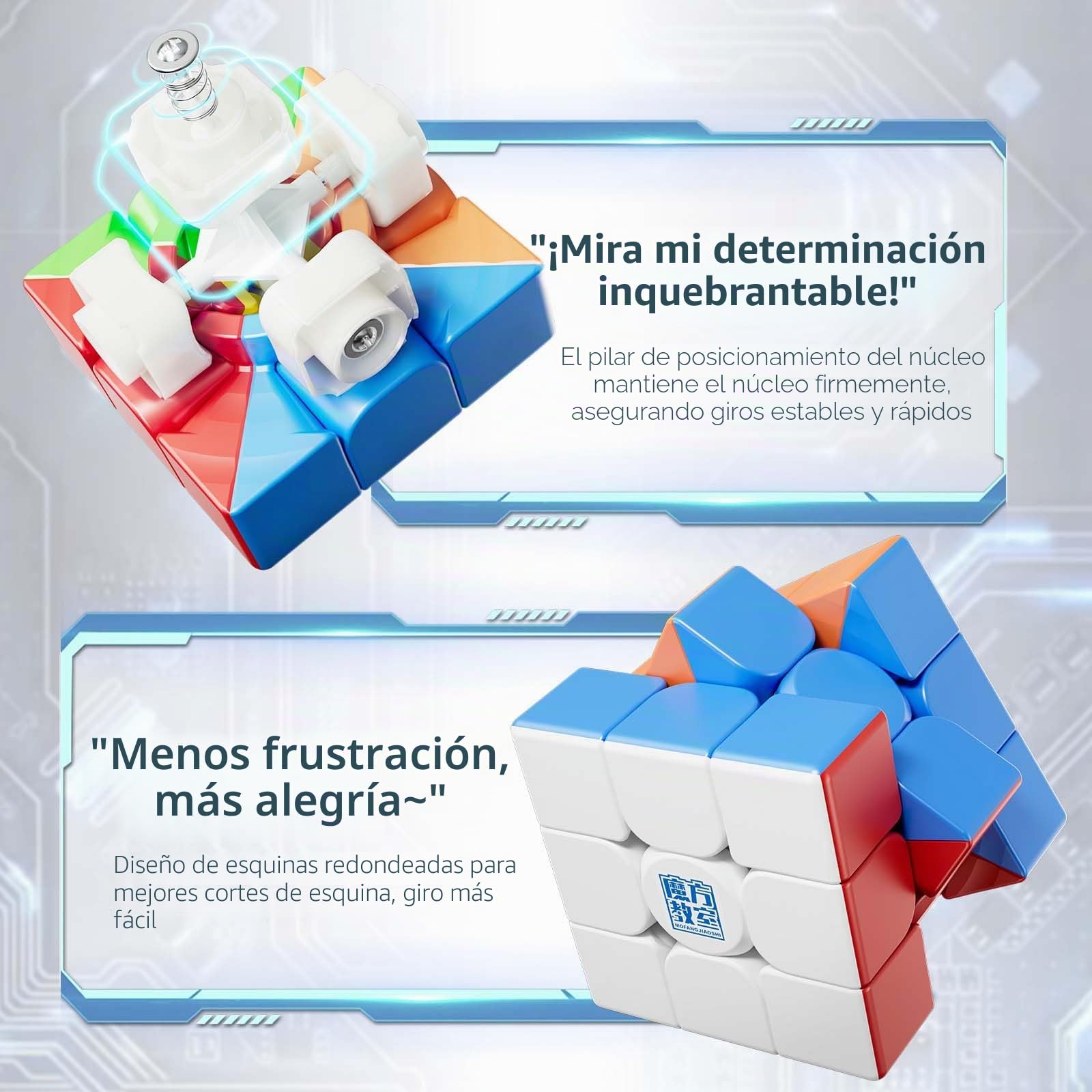 Moyu Meilong 2x2 3x3 4x4 5x5 6x6 7x7 Educational Cube Set Stickerless Speed Cubes Bundle Gift for Children Adults 6 Pack