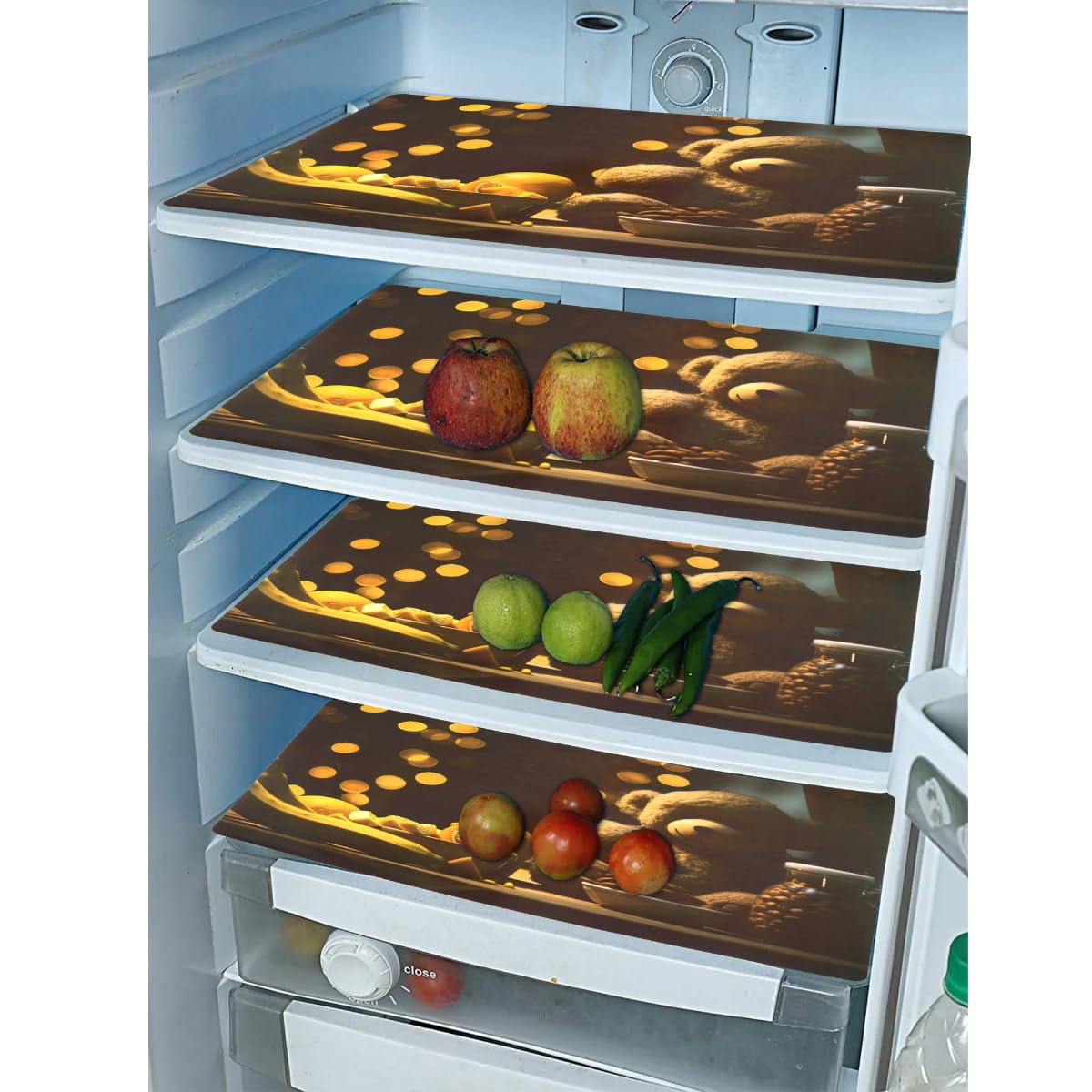 Grisha Fridge Covers - Flower Design, Waterproof -11