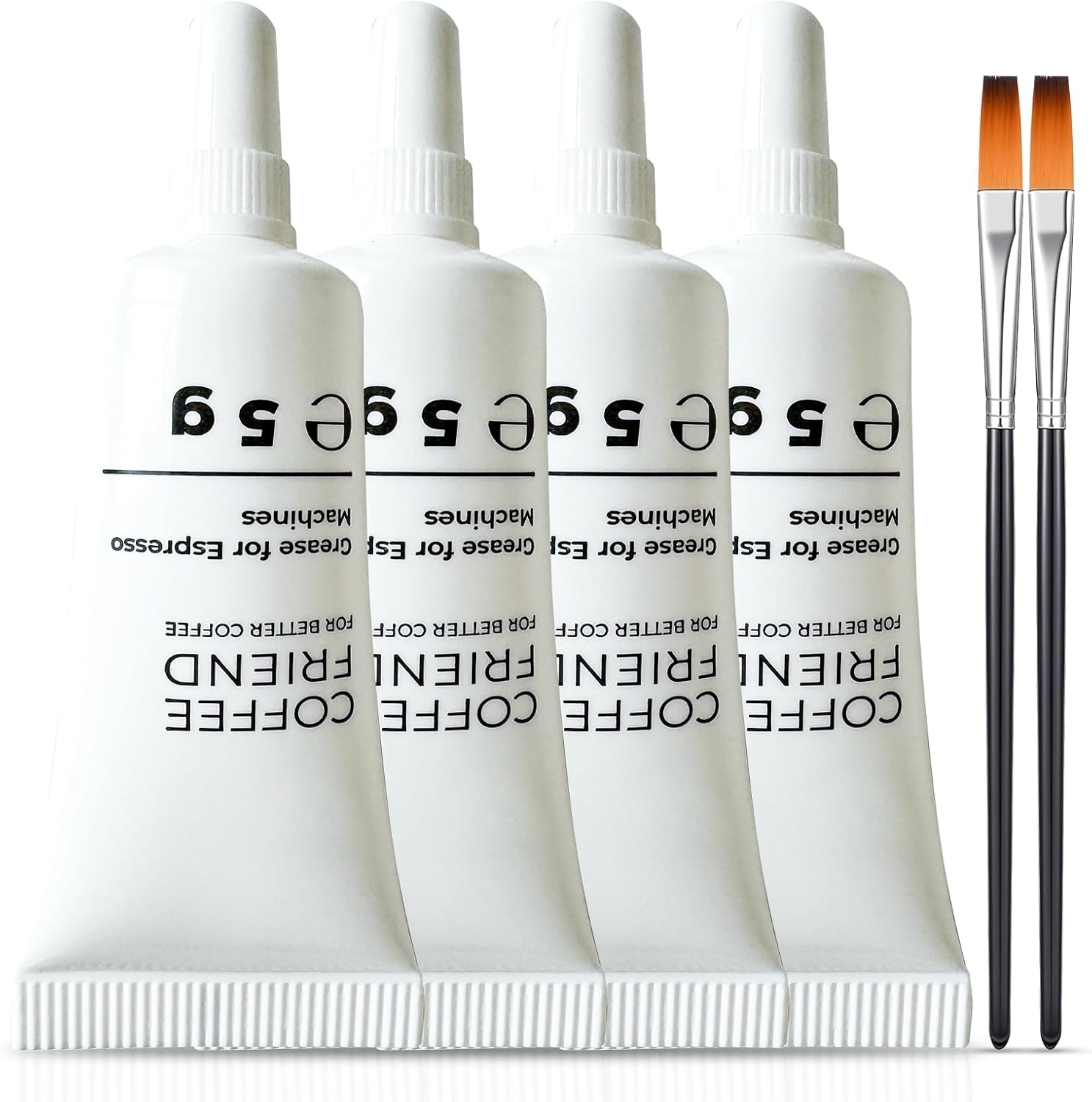 4 Pack Espresso Machine Grease – Coffee Oil 5g Tube – Silicone Grease Maintenance Kit for Care and Maintenance of All Coffee Machines, for All Espresso Machines
