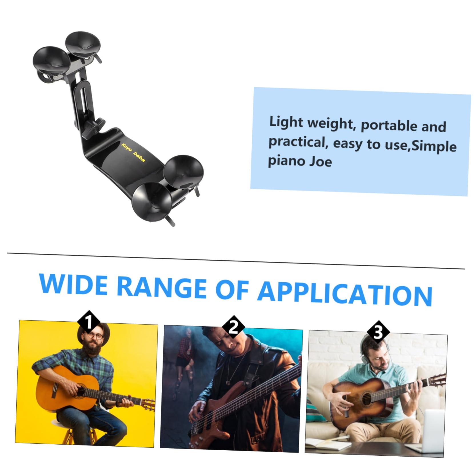 VICASKY Supporto per Chitarra Professionale Poggiapiedi Regolabile in Lega di Alluminio, Portatile per Chitarra Classica 32-39 Pollici