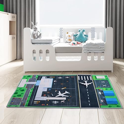 Miniatura 3 de Alfombra creativa para dormitorio de niños de 31 a 47 pulgadas, alfombra creativa de diversión para aeropuerto, alfombra de juego suave, bonita