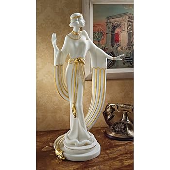 【 美品 】Design Toscano アールデコ調 イルミネーション彫像 Amazon.com: Design Toscano QS227442 Draped in Gold Art Deco