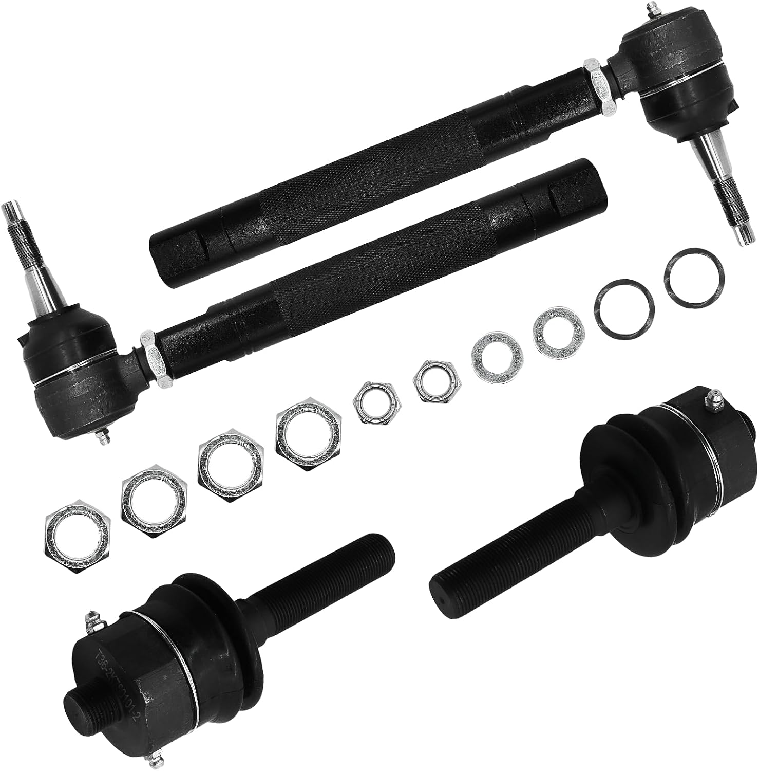 0-6" Adjustable Heavy Duty 2K780101 Tie Rod End Kit for Chevy/GMC Silverado Sierra 2500HD 3500HD 2011-2024 Inner & Outer Front Tie Rod for Lifted Trucks