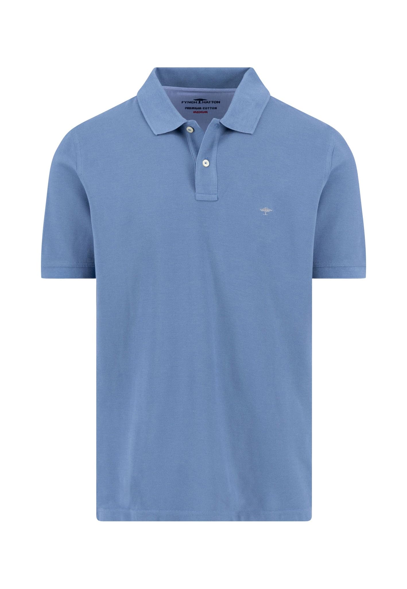 FYNCH-HATTON Men's Polo, Basic Shirt, Blue, XXL