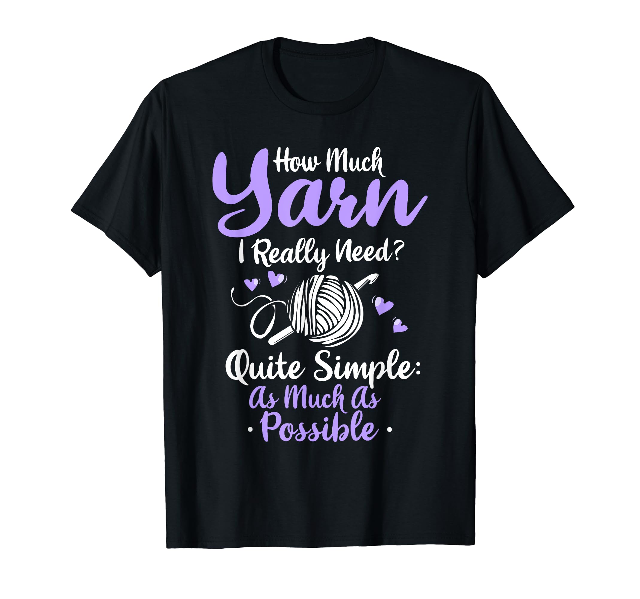 Crocheting How Much Yarn I Really Need Crochet T-Shirt, Black