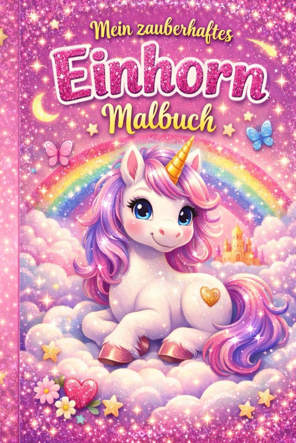 Mein zauberhaftes Einhorn Malbuch: Für Kinder ab 4 Jahren - Süße Einhörner zum Ausmalen | Kreativer Malspaß für Mädchen | Beschäftigung ohne Bildschirm | Geschenkidee