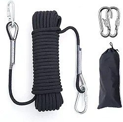 Corda de escalada 10 mm de diâmetro 10 m (9,8 m) 20 m (19,5 m) corda de escalada estática, corda de rapel para escalada de árvore, corda de nylon de escape, equipamento de escalada no gelo, corda de
