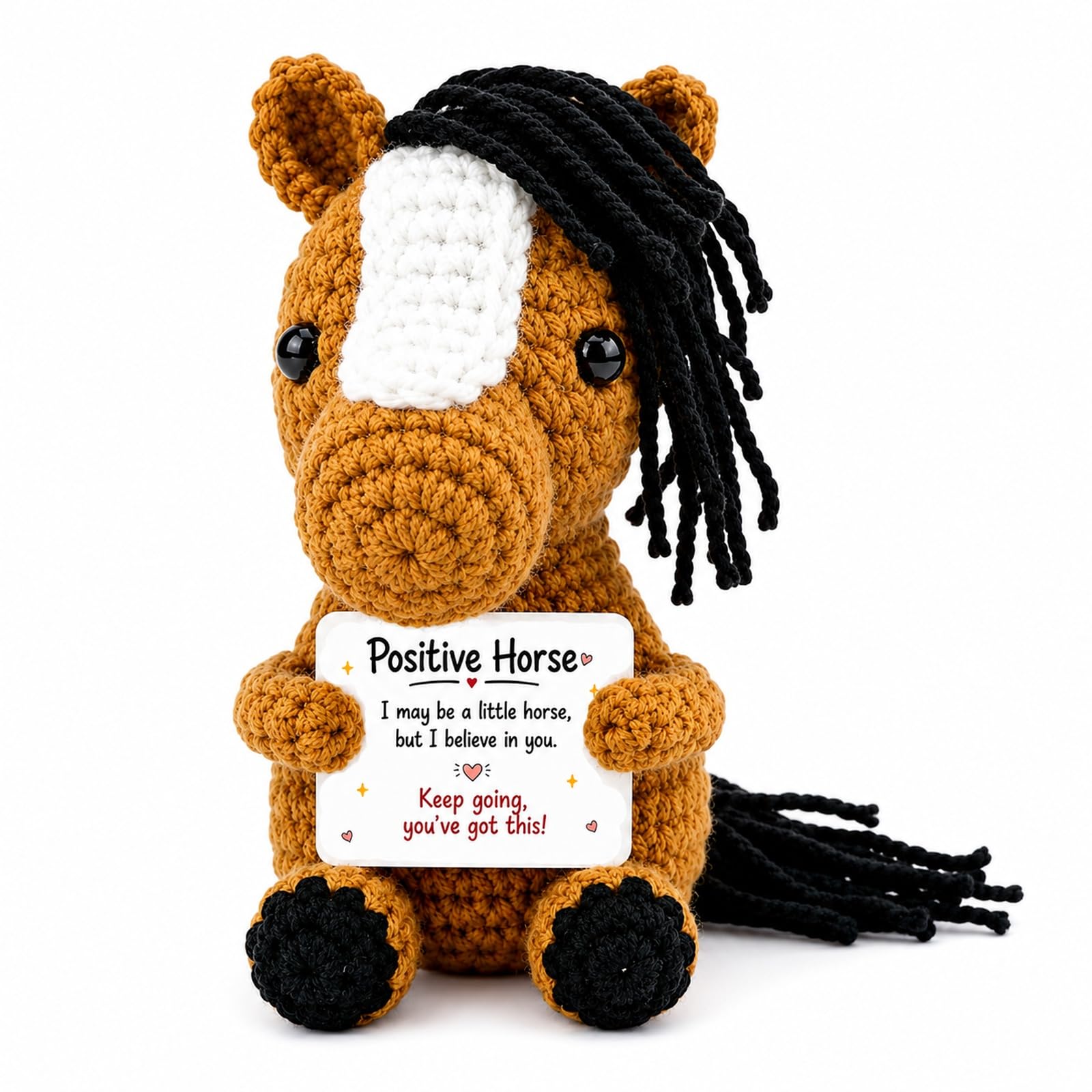 Friendship Gifts, Crochet Horse Gifts for Girls With Encouragement Card