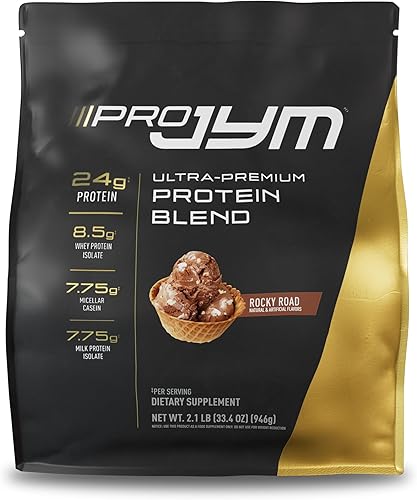 JYM Supplement Science Pro JYM Rocky Road Proteína en polvo  Aislados de proteína de suero, caseína y proteína de leche, construcción muscular magra