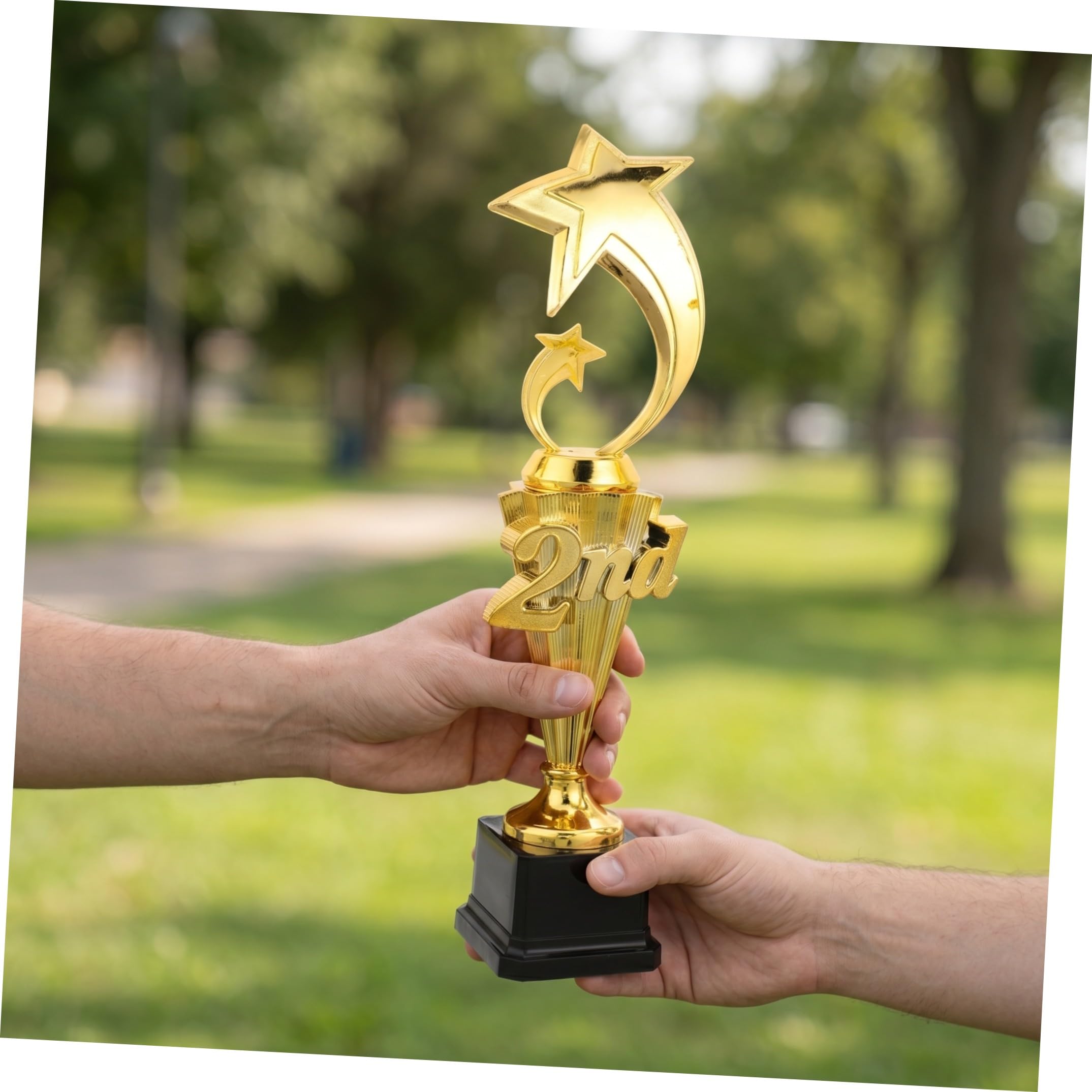 Toyvian 3 Piezas Trofeos de Premios Copas de Plástico Dorado para Equipos