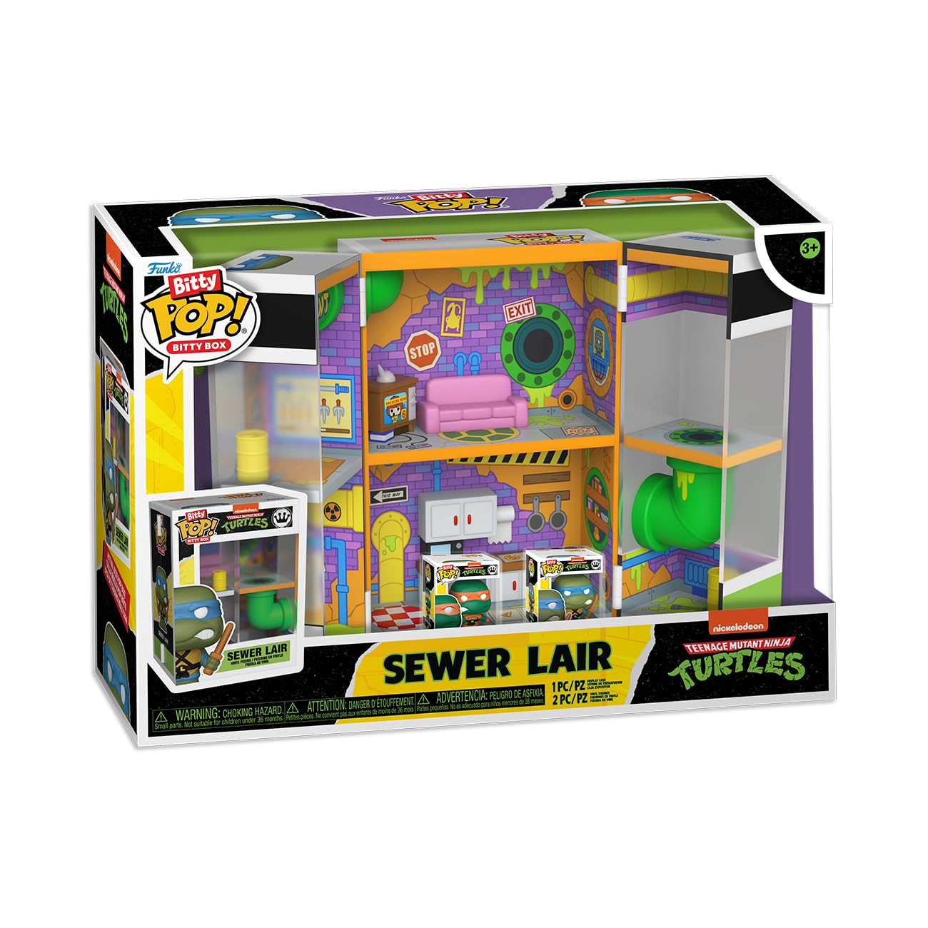 Funko Pop! Bitty Boxes: Teenage Mutant Ninja Turtles - Sewer Lair - Collectable Vinyl Figure - Gift Idea - Official Merchandise - Toys for Kids &