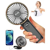 Bistfy Ventilatore Portatile 5200mAh Ultra Silenzioso 6 Velocità USB C Mini Ventilatori