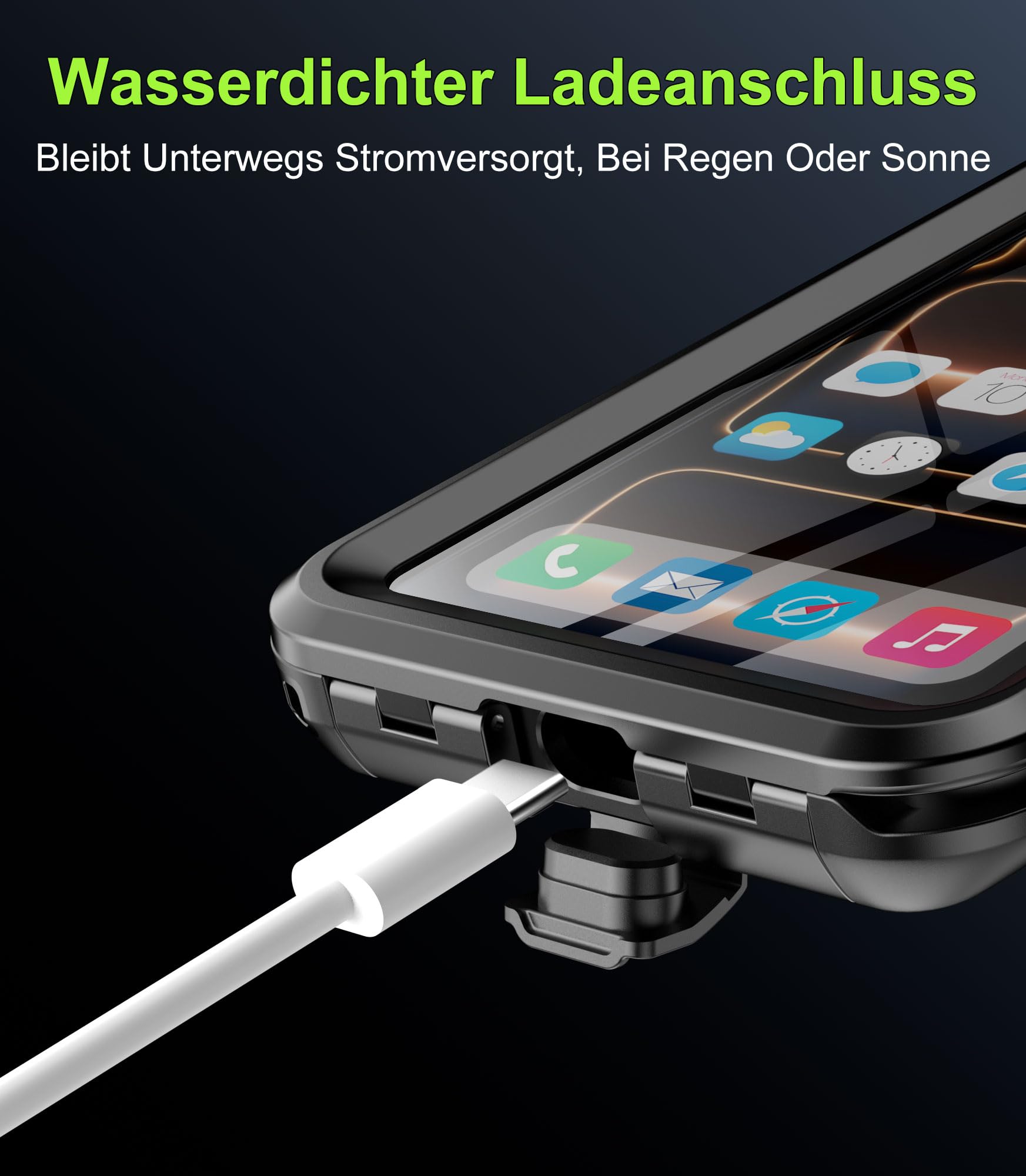 Cozycase Anti-Diebstahl-1S-Kn. Wasserdicht Stoßfest Handyhalterung Fahrrad | Motorrad Lenker Bike MTB Für iPhone 17 16 15 14 13 12 Pro Mini Samsung Galaxy S26 S25 S24 S23 S22 S21 Plus A16 A17 Klein