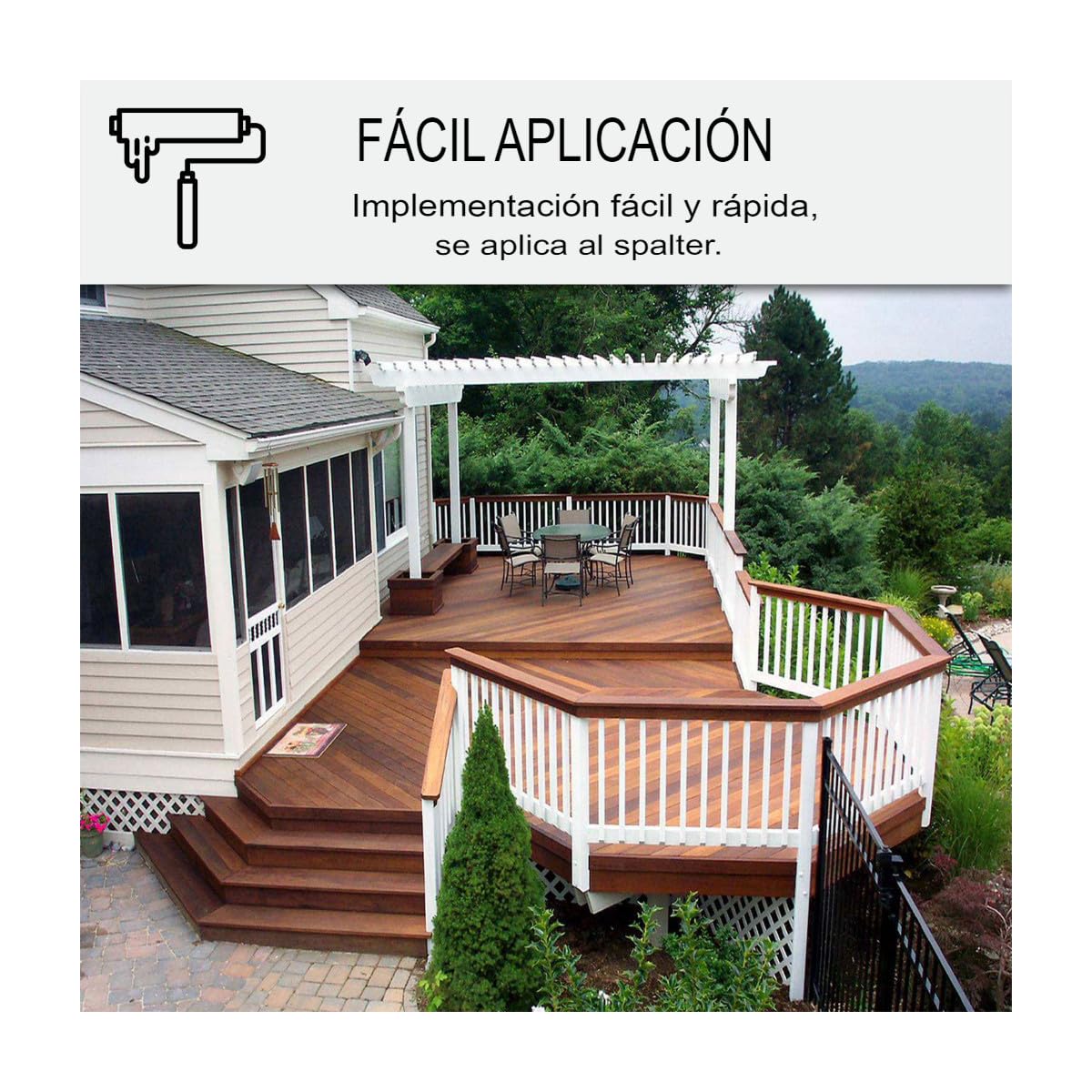 Saturador Madera Exótica Hidrófugo 2,5 L (hasta 12,5 m²) Caoba - Tinte Rojo | Hidrófugo para Terrazas y Madera Exótica, Nutre en Profundidad, Incoloro o Teñido, Resiste a los UV - Arcane Industries