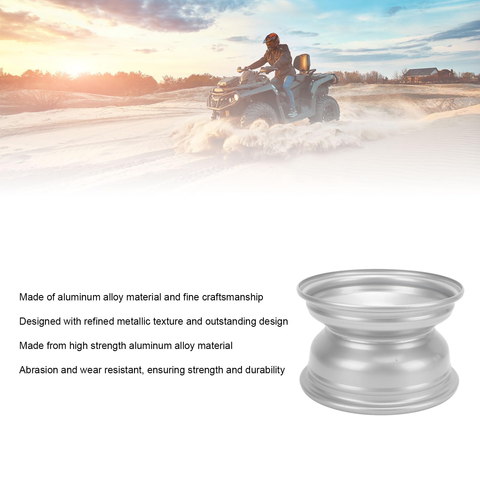 Ausla ATV Ruota Lega Alluminio 8 Pollici 4 Bulloni Cerchione Rimorchio Quad Bike Go Kart 140mm