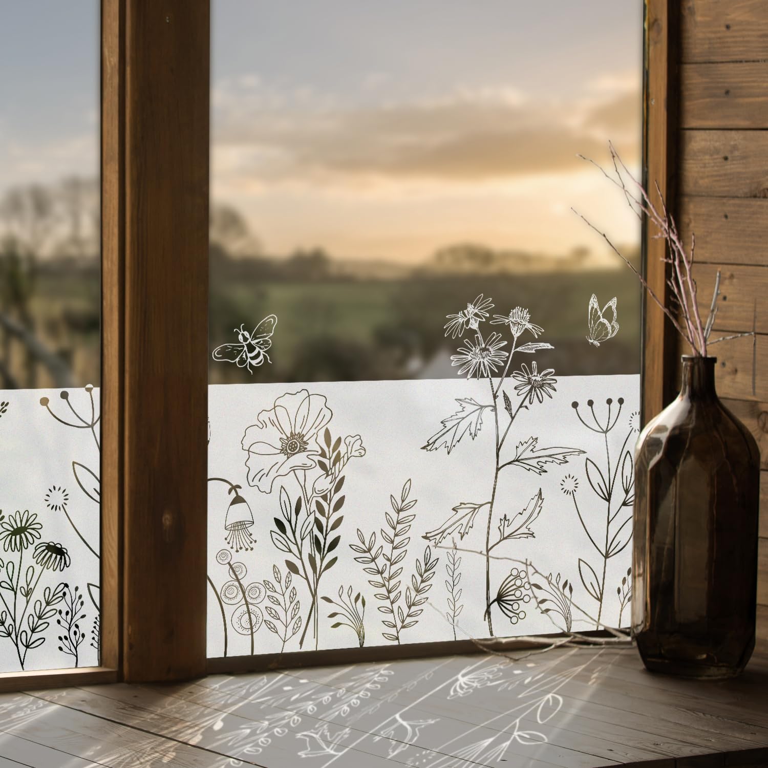Chicskin Window Film Privacy for Glass Windows Pure White Vintage Frosted Window Film - Image 4