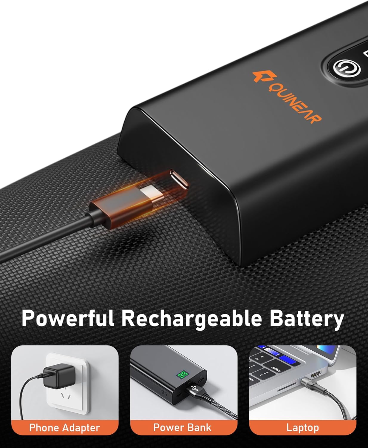 QUINEAR Rechargeable Calf Massager with Air Compression, Leg Massager for Circulation and Pain Relief, Portable Leg Massager with 6 Intensities & 3 Modes, Fast Recovery for Swelling, Relax for Gym - Image 5