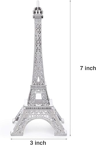 Miniatura 2 de Decoración de estatua de la Torre Eiffel, figura coleccionable de aleación de metal de 7 pulgadas, réplica de recuerdos, decoración de fiesta de la