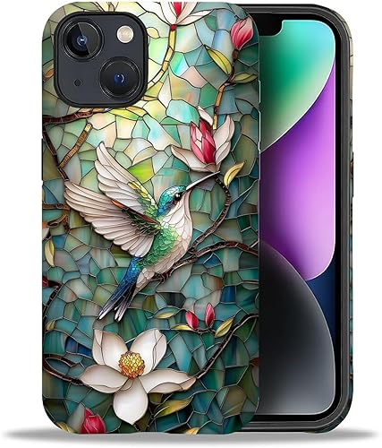 Miniatura 18 de DAIZAG Funda compatible con iPhone 11 Pro Max, hermosa carcasa rígida híbrida de plástico TPU con diseño de pájaro colorido + funda protectora de