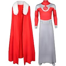 Invincible Thragg Cosplay Costume Adults Grand Regent Thragg Jumpsuit Cloak Onesie Bodysuit Halloween Mens Outfits