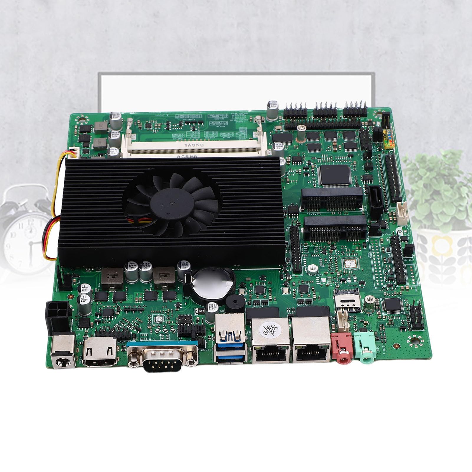 Placa Base NAS Industrial, Procesador Celeron I5 5200U de 4 Núcleos y 4 Hilos hasta 3, GHz, Gráficos UHD de caché de 6 M, con 6 MSATA3.0 para Almacenamiento NAS de Servidor