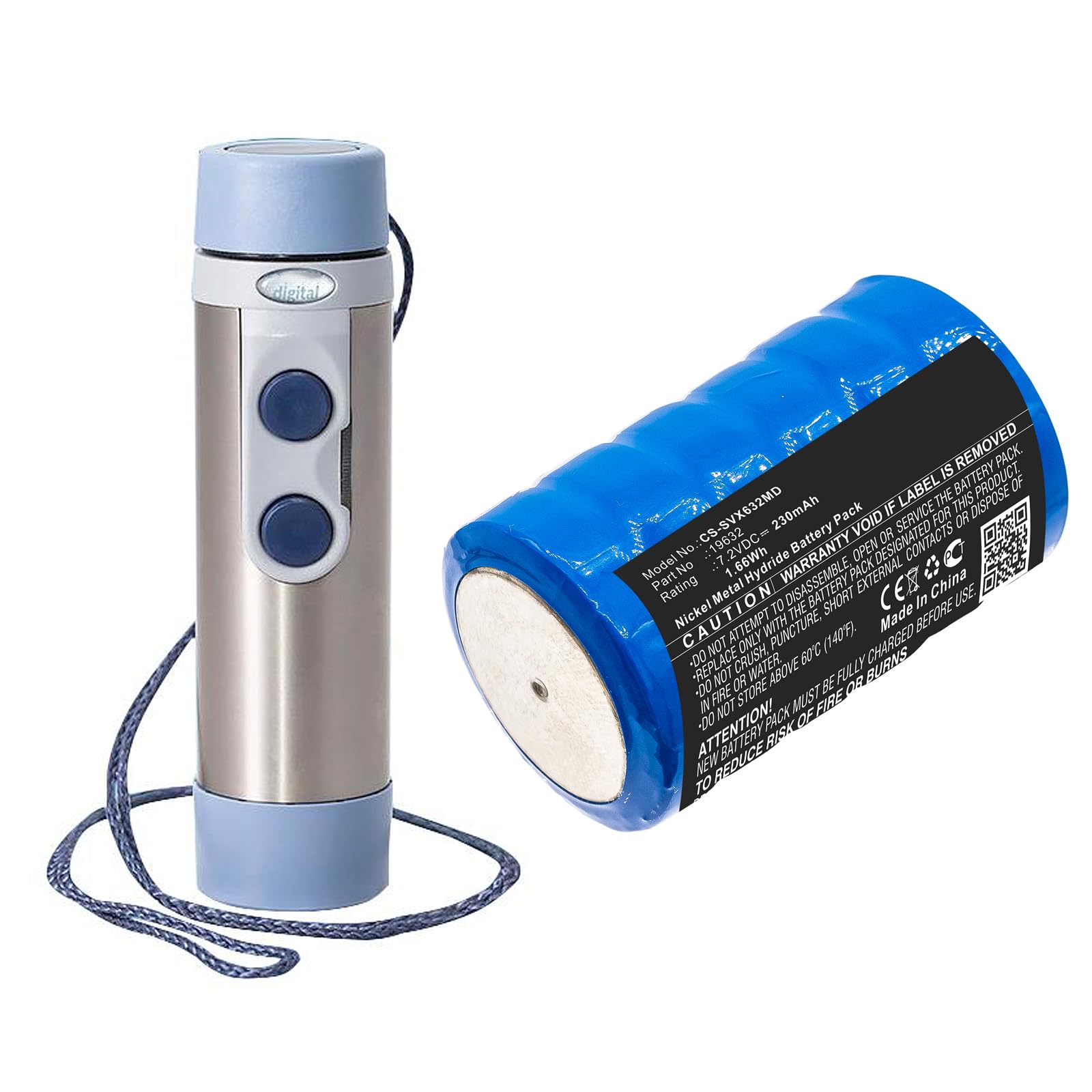 Batería Recargable Vhbw 230 MAh Para Dispositivos Médicos - Reemplaza Servox 19632, Segura Y Fiable