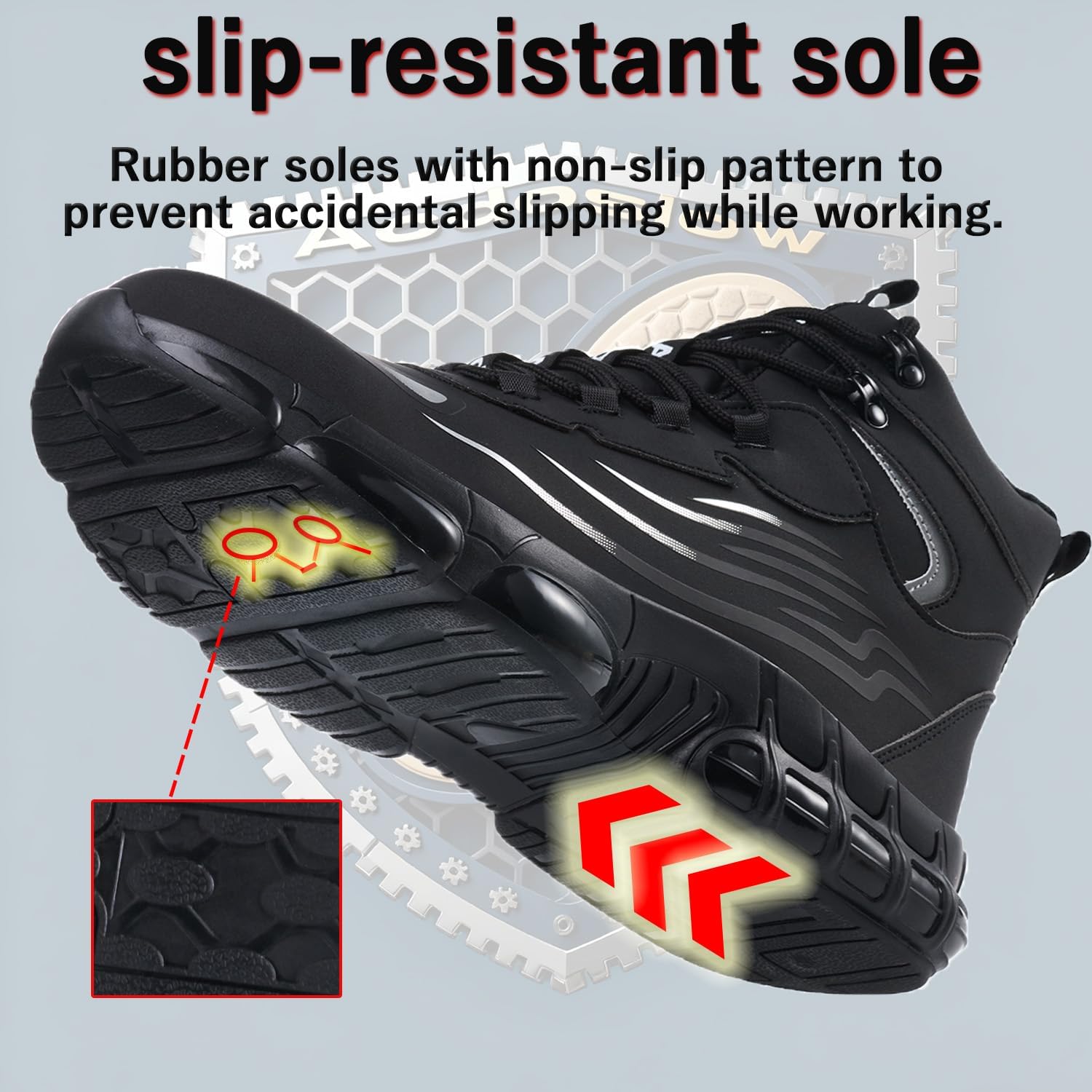 Waterproof Steel Toe Boots for Men Women Comfortable High Top Safety Boots Lightweight Steel Toe Shoes Slip Resistant Construction Boots - Image 6