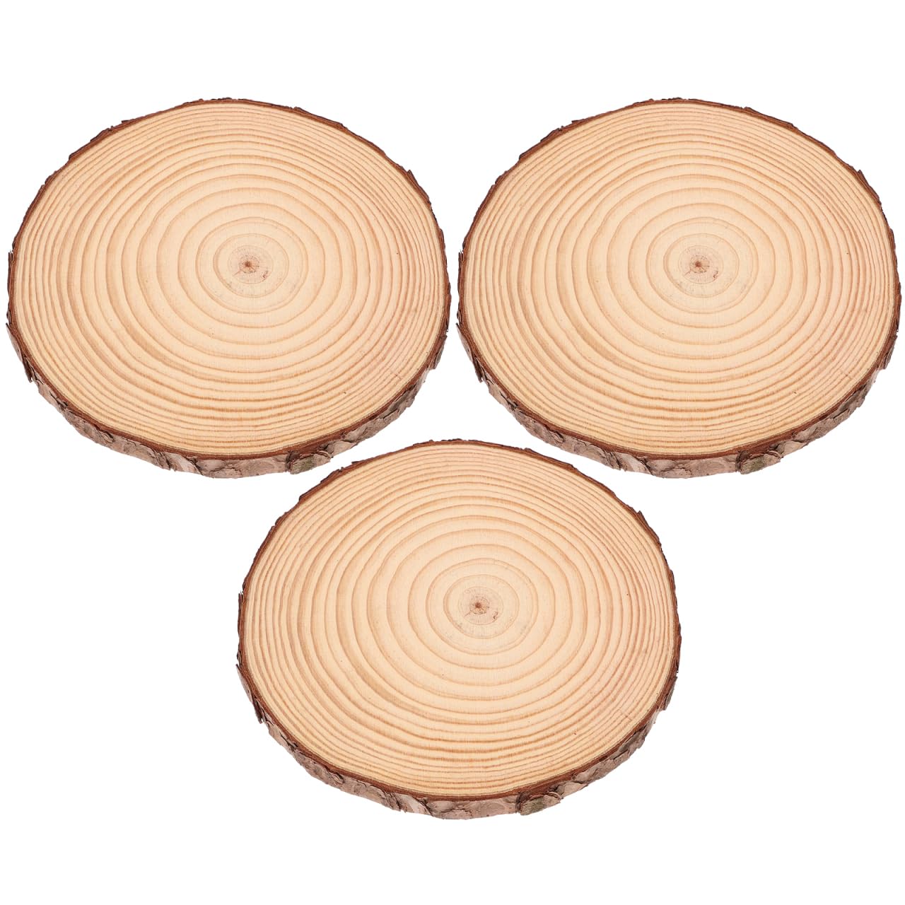 Lot de 3 pierres de marche en bois pour l'extérieur - Pavés de jardin durables - Pour la cour - En bois - en