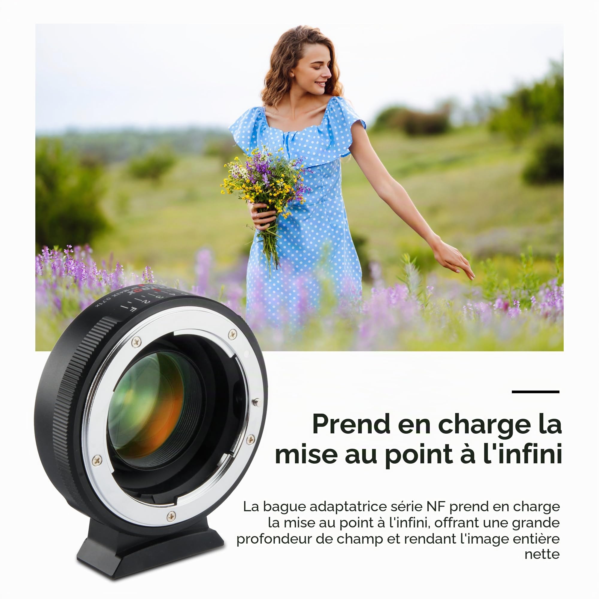 VILTROX NF-M43X Bague Adaptateur Monture pour Nikon F Monter Oobjectif 0,71 X Speed Booster à Micro 4/3 M43 G1 G2 G3 GH1 GH2 GF1 GF2 GF3 GF7 G10,