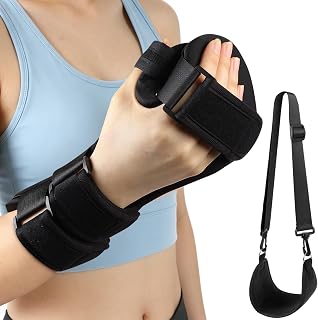 Resting Hand Splint Left & Right – Adjustable Night Wrist Brace with Finger Separators for Carpal Tunnel, Arthritis, Tendonitis, Post-Injury Recovery – Breathable Hand Support for Straightening Fingers (Large Right)