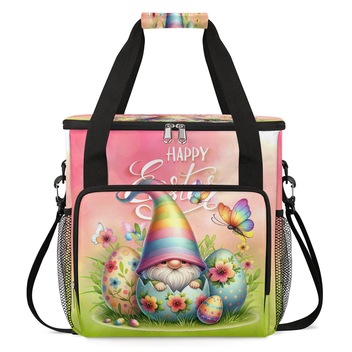 Coffee Maker Carring Bag Gnome Holiday Easter Travel Carrying Storage Tote Bag Compatible with Keurig K-Mini or K-Mini Plus Portable Single Serve Coffee Brewer Case with Pockets for K-cup Pods