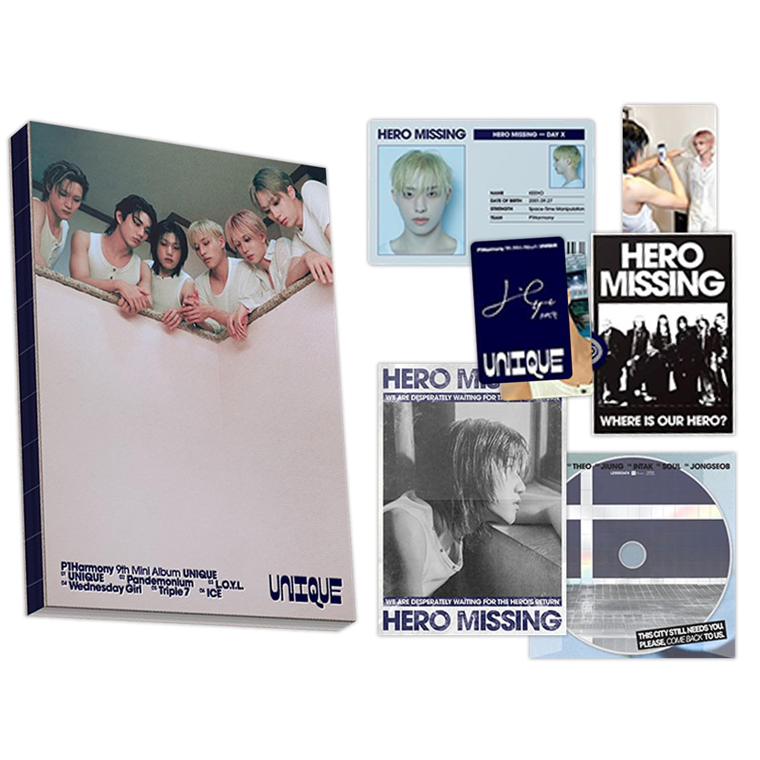 UNIQUE 9th Mini Album (Photobook B Ver.) Hero Missing Card +