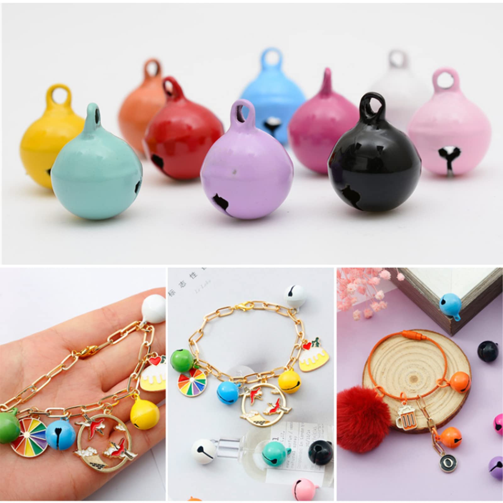 Mini Campanellini Artigianali 8 Mm Con Ciondolo A Campana Oro, Per