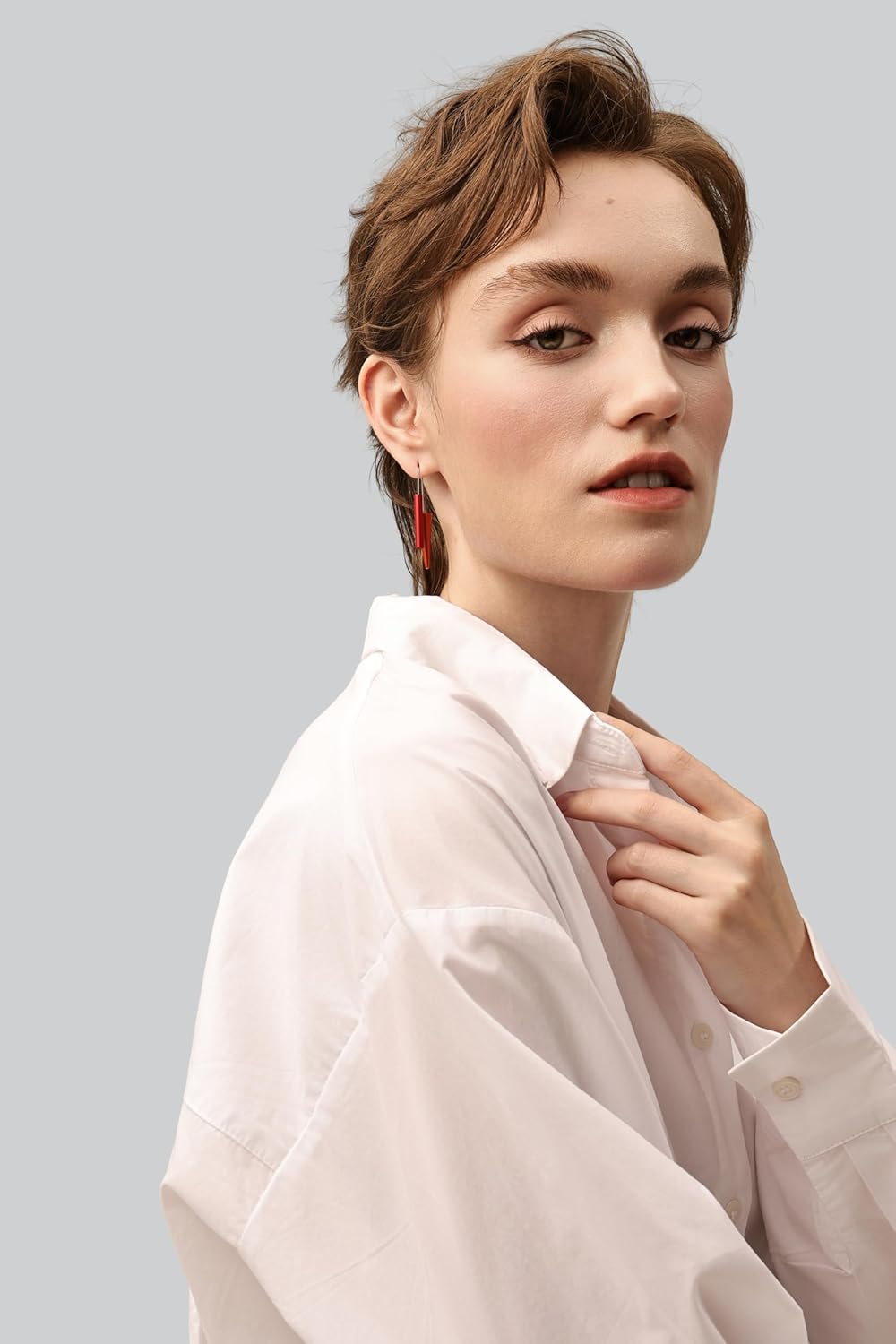 Trendy Dangle Earrings Set for Women, Colorful Aluminum Drop Earrings, 6 Pcs DIY Interchangeable Conical Beads, Lightweight Titanium Ear Hooks, Hypoallergenic and Not Easy To Fade - Image 4