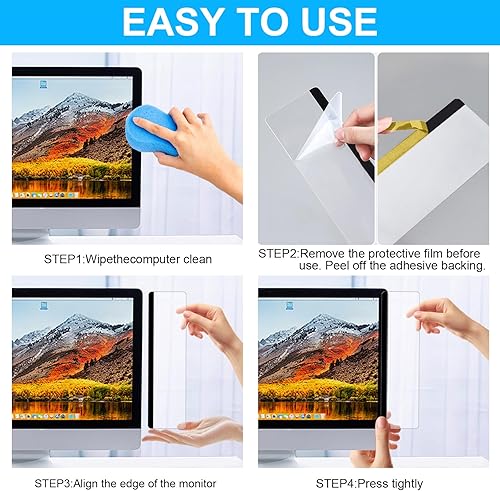 Miniatura 4 de 2 tableros de notas para monitor de computadora, lado transparente del monitor de computadora, tablero de notas para monitor de computadora, soporte